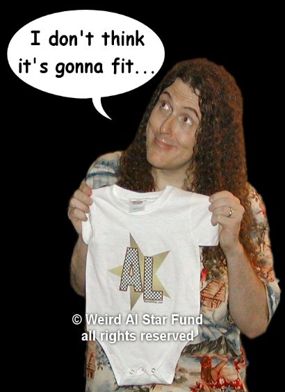 Weird Al with our merchandise